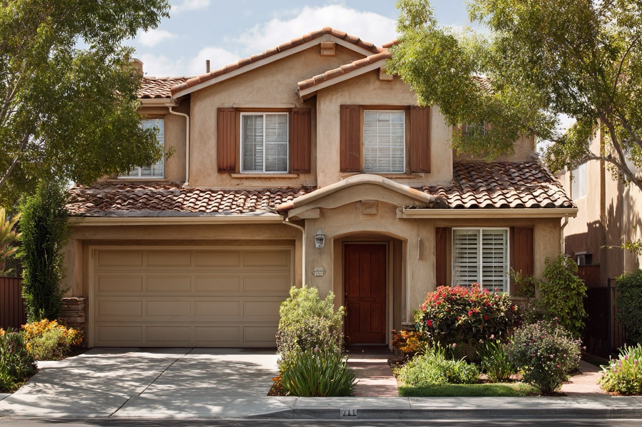 Modest California HOA community home facing foreclosure