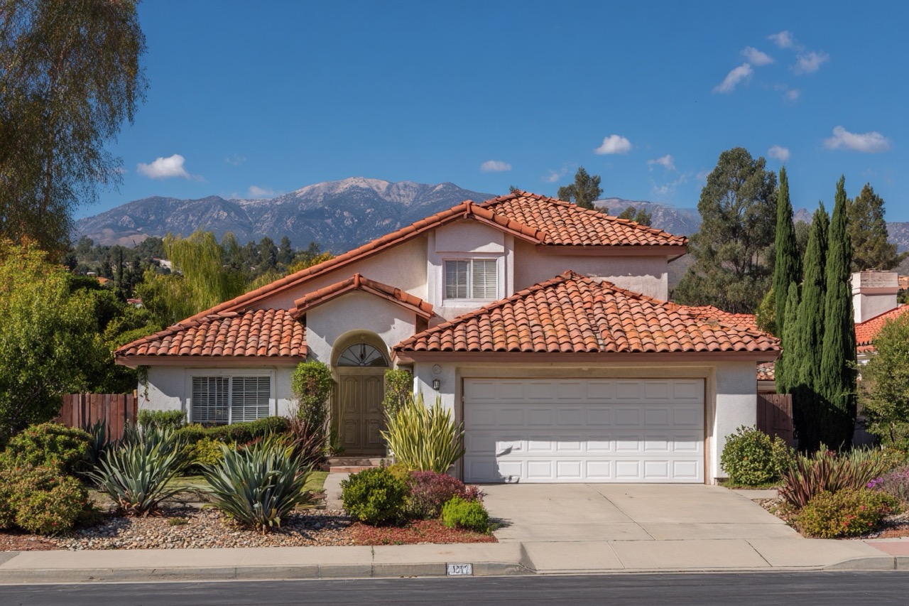 Professional real estate photography of California home exterior