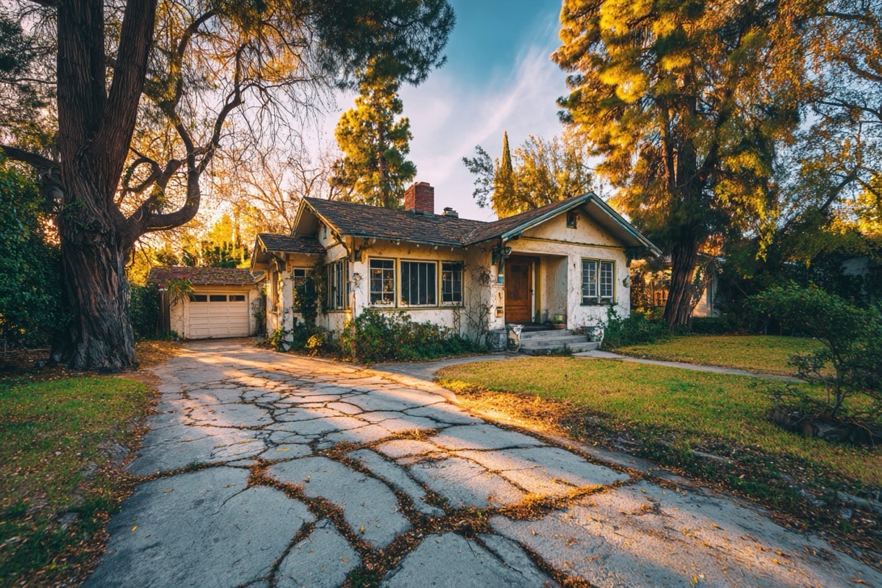 California foreclosure property in coastal residential neighborhood