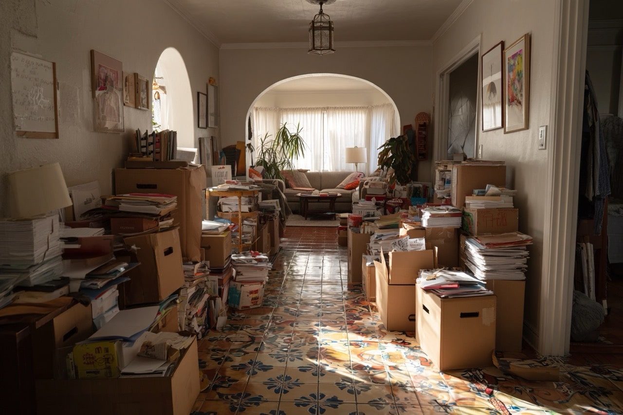 hoarder house california cluttered interior rooms