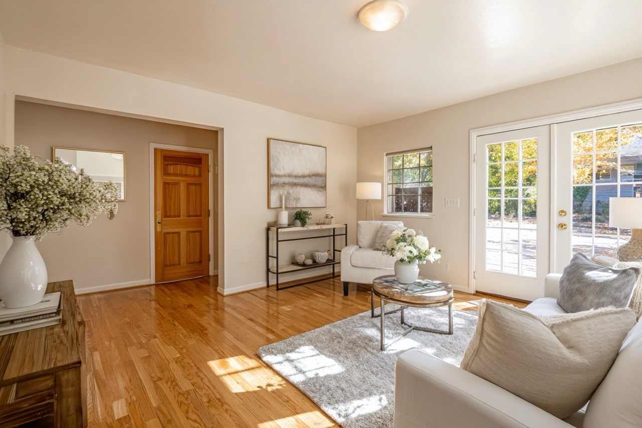 Staged home interior prepared for sale in California